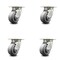 Service Caster 4 Inch Kingpinless Thermoplastic Rubber Wheel Swivel Top Plate Caster, 4PK SCC-KP30S420-TPRRF-4 - alternate 1